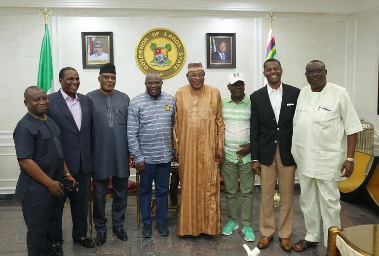 Members of APC National Working Committee Panel for the Lagos Primaries visited Governor Akinwunmi Ambode on Monday