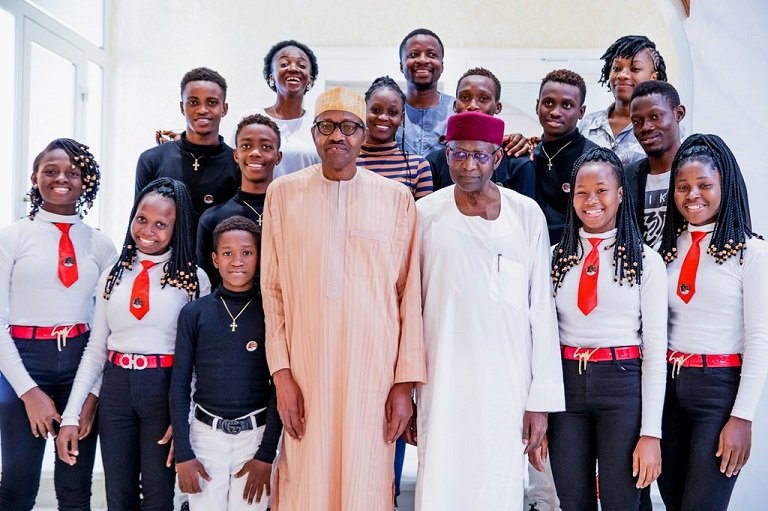 President Muhammadu Buhari hosted Xplicit Dancers to breakfast at the State House