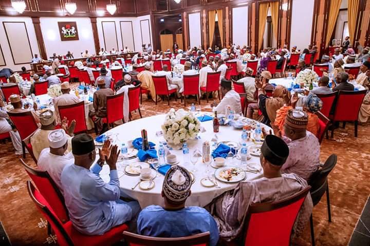President Muhammadu Buhari hosted aggreived APC aspirants