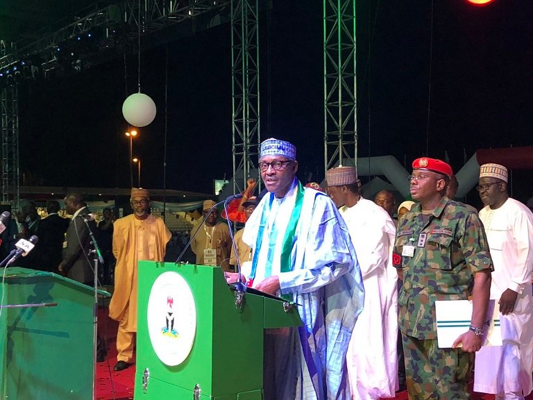 President Muhammadu Buhari paid tribute to Asiwaju Bola Tinubu at the APC national convention