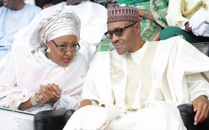 First Lady Aisha Buhari and President Muhammadu Buhari