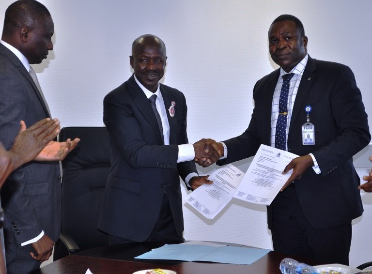 Ibrahim Magu has signed an anti-graft agreement with INTERPOL