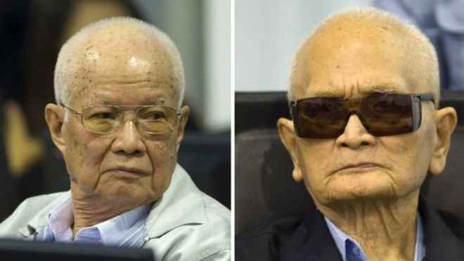 Nuon Chea, 92, was Pol Pot's deputy, and Khieu Samphan, 87, was Cambodia's regime head of state