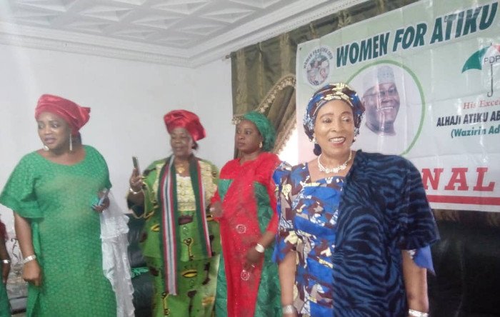 Titi Abubakar with Women For Atiku during an official unveiling on campaign kick-off