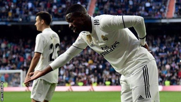 Vinicius Jr scored four goals in five games for Real B team under Solari this season