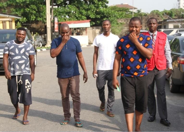 EFCC arraigned Dangote Cement staff Adewale Dalmeida, Ibrahim Lawal and Lukman Adam for fraud