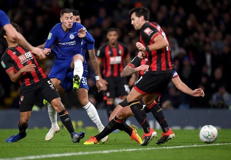 Eden Hazard scored his 99th Chelsea goal in the 1-0 win against Bournemouth