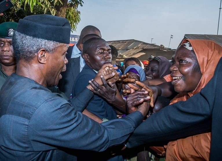 Vice President Yemi Osinbajo commenced door-to-door campaign in Nyanya, Abuja