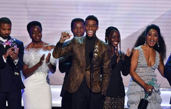 Chadwick Boseman and the Black Panther cast At the Actors Guild Awards