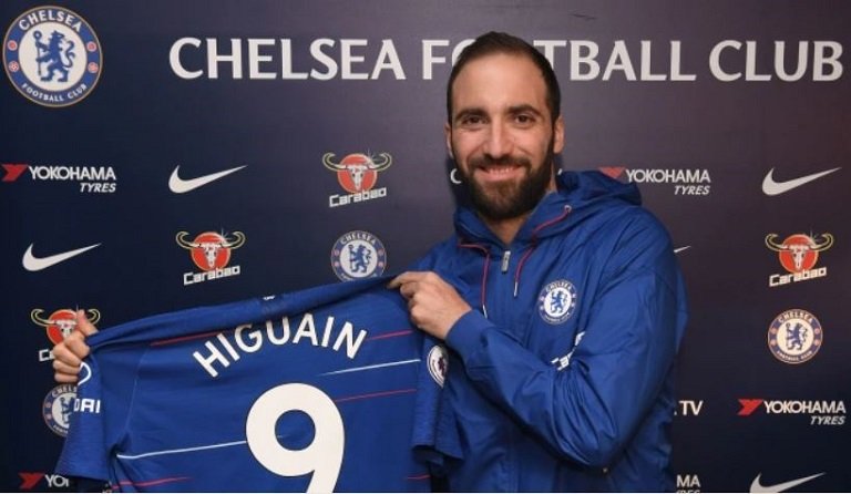 Gonzalo Higuain will not feature in Chelsea's second leg cup against Tottenham in the Carabao Cup