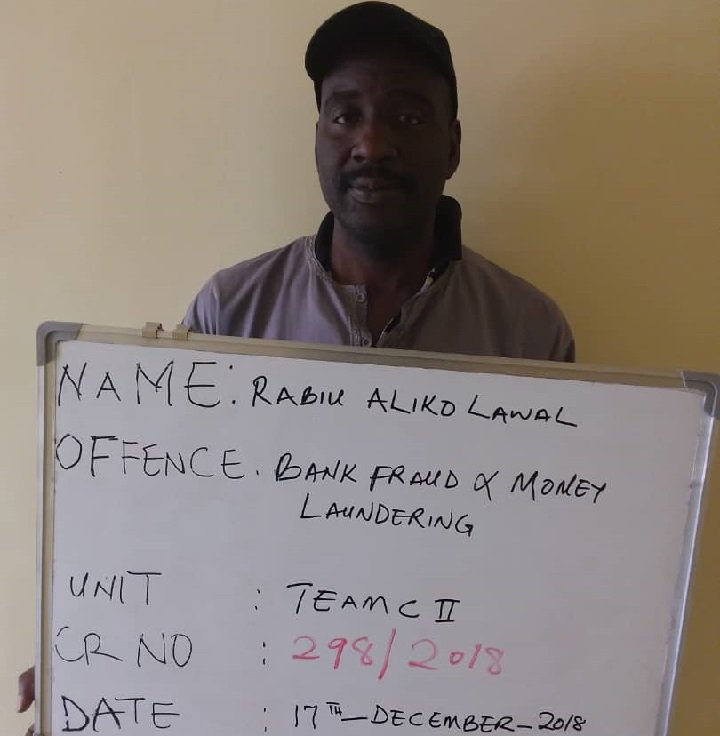 Rabiu Aliko Lawal was arraigned for bank fraud by EFCC