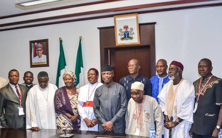 Vice President Yemi Osinbajo met Southern Kaduna leaders on 12 April 2017