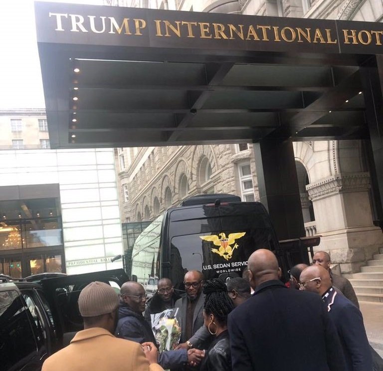 Atiku Abubakar arriving the Trump International Tower in US