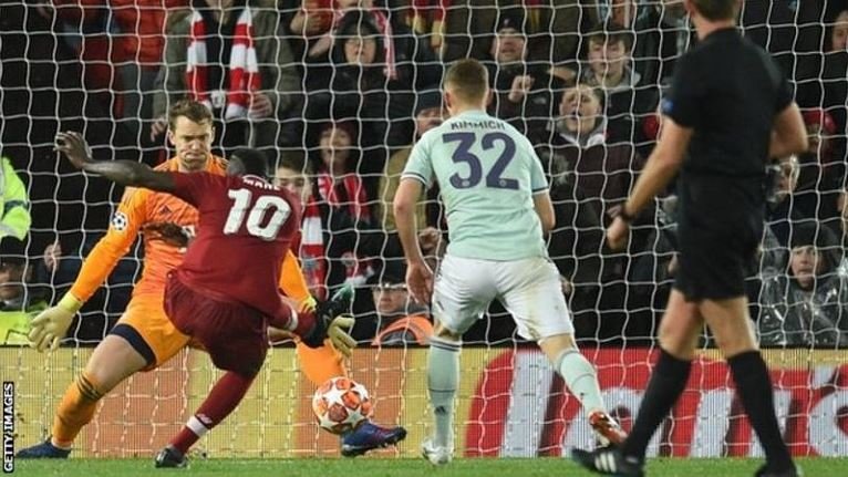 Liverpool's two shots on goal came from Sadio Mane and Mohamed Salah