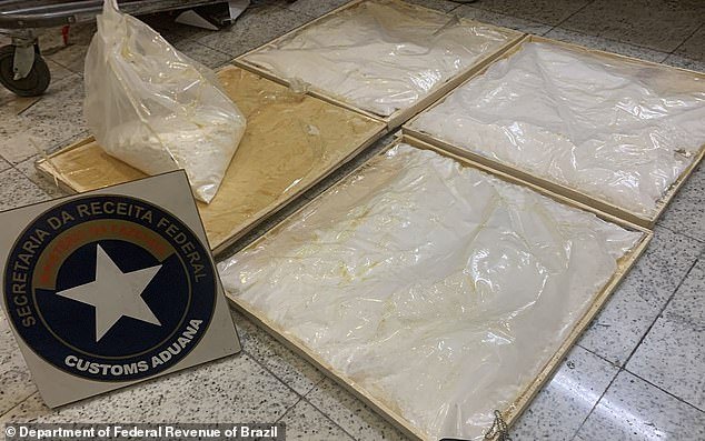 A Nigerian woman attempted to board a flight to Africa with four framed paintings which concealed 10 kilos of cocaine on Sunday