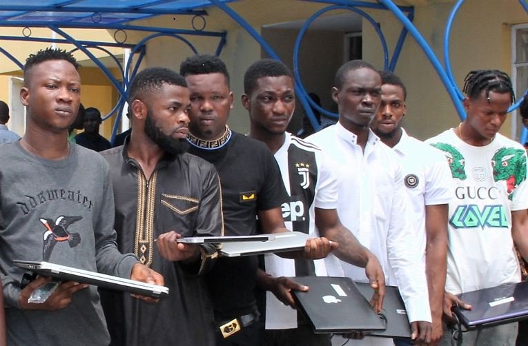 FILE PHOTO: EFCC parades 11 persons arrested for internet fraud