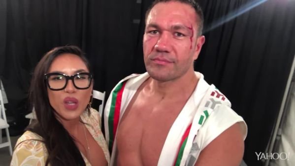 Kubrat Pulev and journalist Jennifer Ravalo