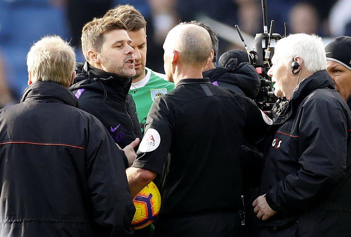Mauricio Pochettino has been banned after a bust-up with referee Mike Dean