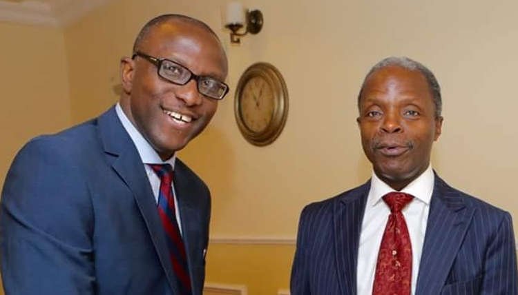 Mr Laolu Akande and Vice President Yemi Osinbajo