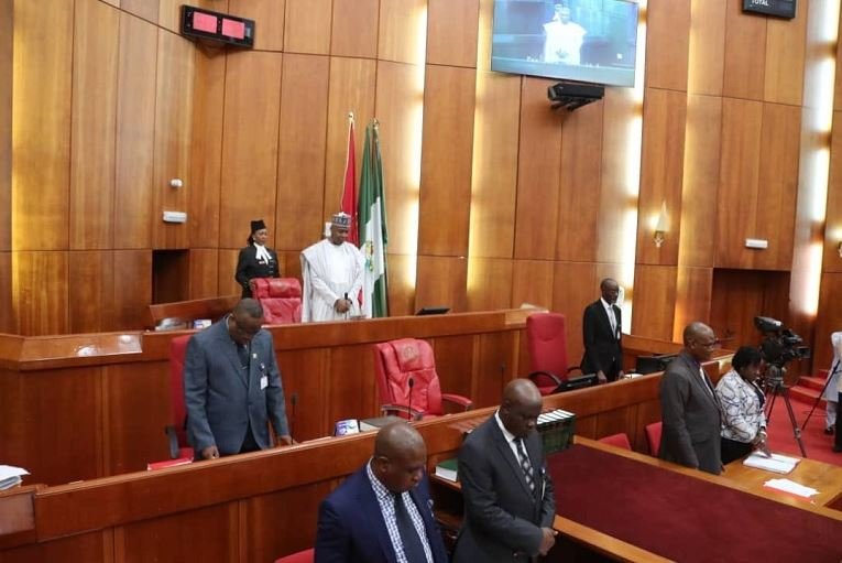 Senate during Tuesday's plenary adjourned sitting over the assassination of Honourable Olatoye in Ibadan