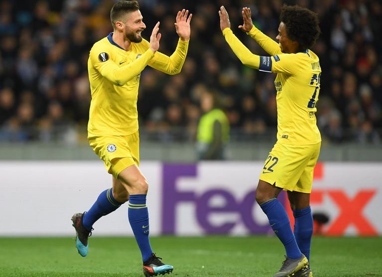 Olivier Giroud scored a hat-trick to continue his fine form in Europe