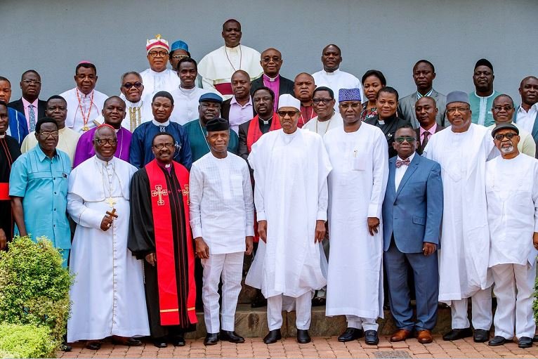 President Muhammadu Buhari and Vice President Yemi Osinbajo hosted the Christian Association of Nigeria, CAN, in Abuja