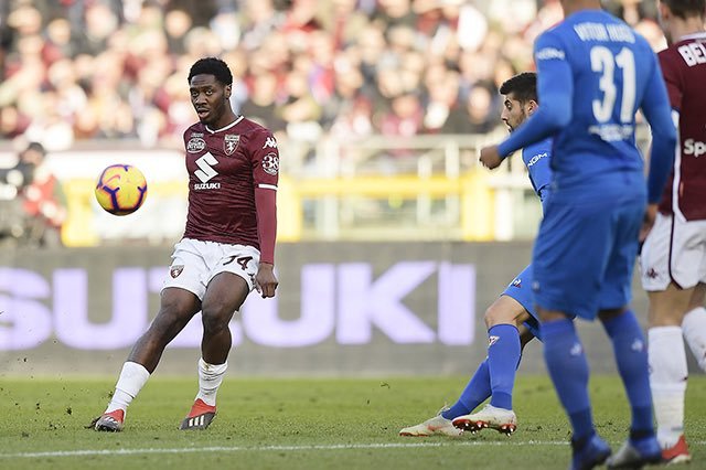 Torino defender Ola Aina has been handed a three match ban following his red card at Bologna