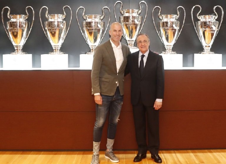 Zinedine Zidane has returned to Real Madrid to replace Santiago Solari