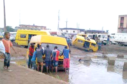 The poor state of Badagry road in lagos