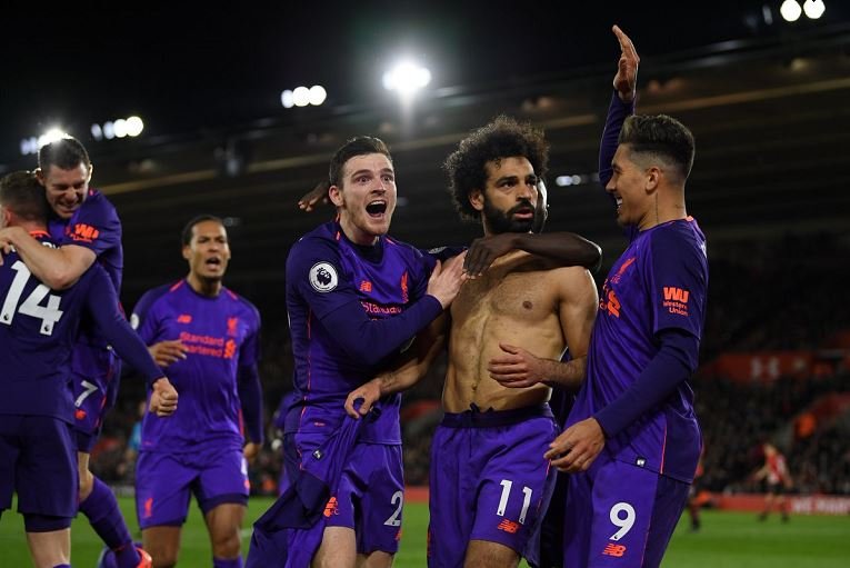 Mohamed Salah scored his 50th goal for Liverpool as the Reds return top of the league