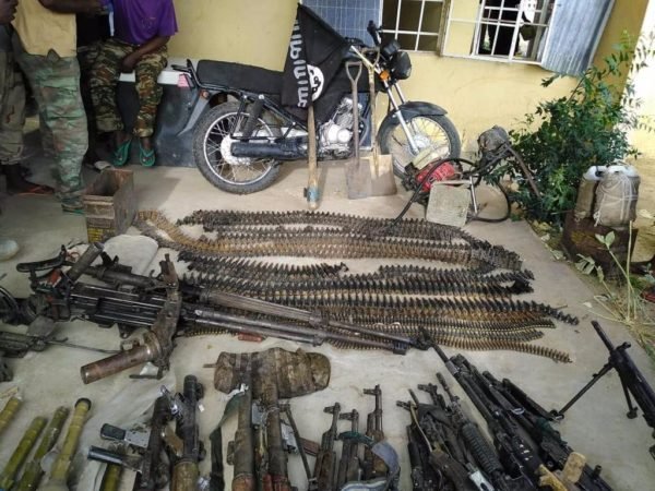 Motorcycle, flag and weapons recovered from Boko Haram over the weekend