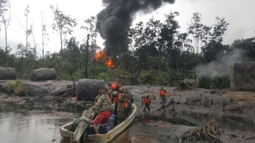 Troops combing Niger Delta creeks after a fire outbreak