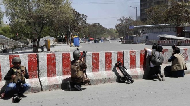 The attack happened in a busy area of central Kabul