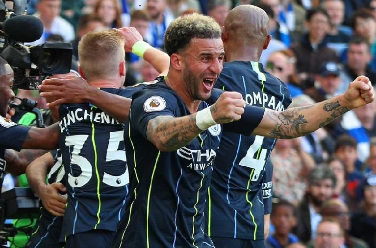 Manchester City won the Premier League by one point at the Amex Stadium