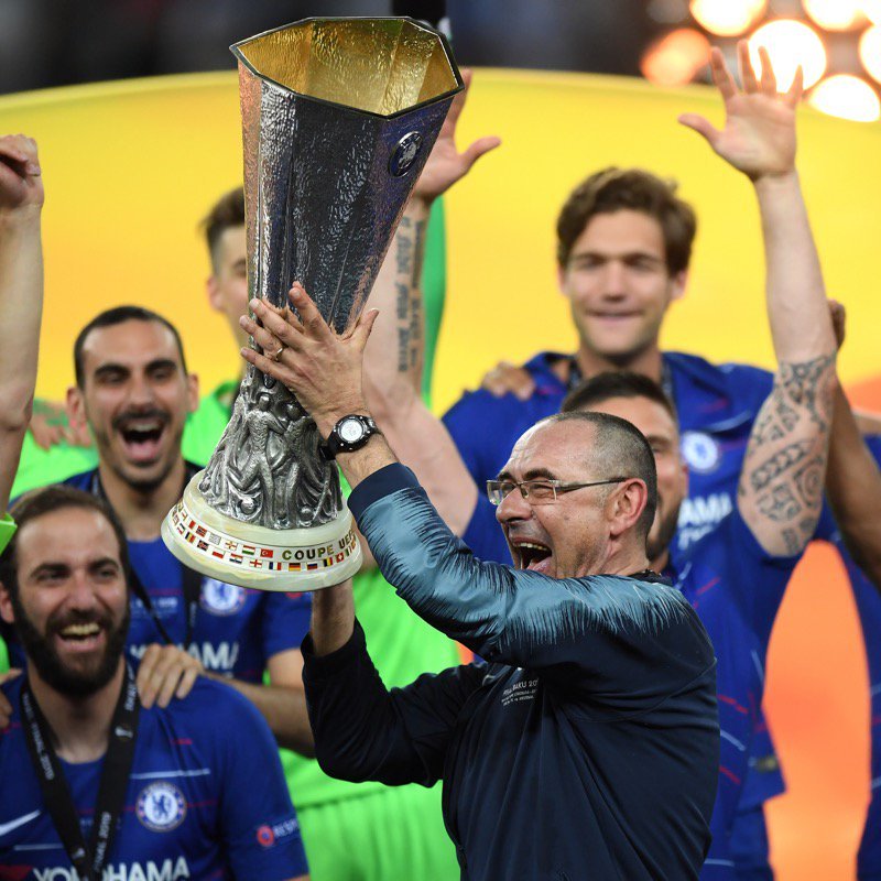 Maurizio Sarri has won his first silverware as a manager