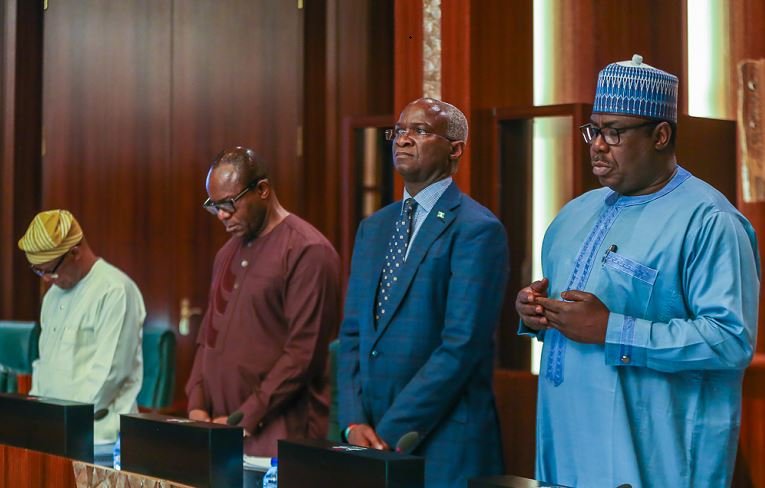 Ministers during the Federal Executive Council meeting on 2 May 2019