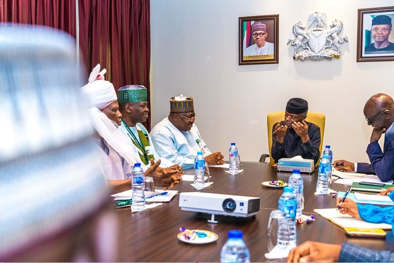 Vice President Yemi Osinbajo, SAN, in a meeting with Gbagyi Abuja community and political leaders at State House, Abuja