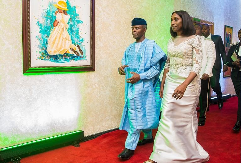Vice President Yemi Osinbajo and his wife, Mrs Dolapo Osinbajo