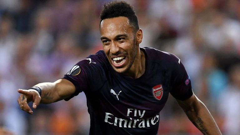 Pierre-Emerick Aubameyang scored a hat-trick in Valencia