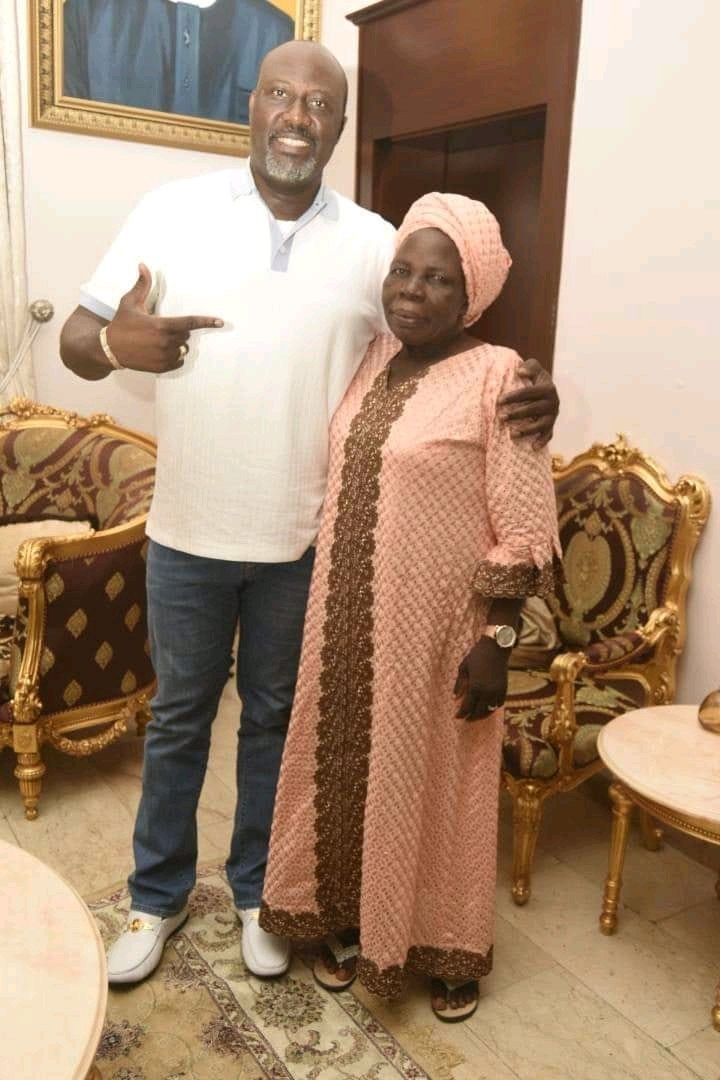 Dino Melaye with his mother