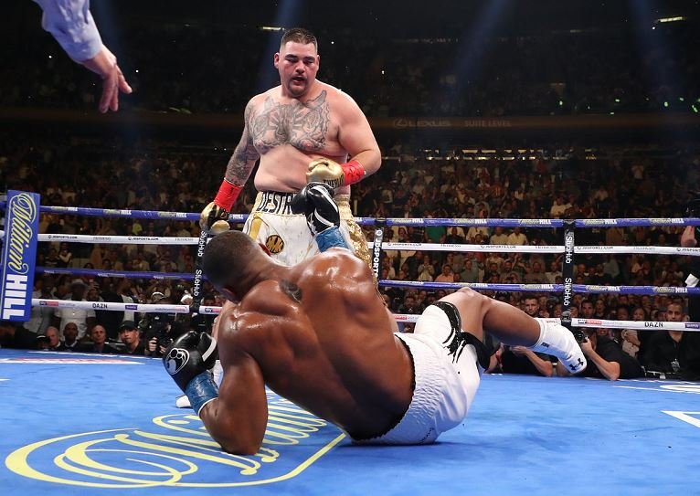 Andy Ruiz Jr downed Anthony Joshua four times before claiming a sensational victory