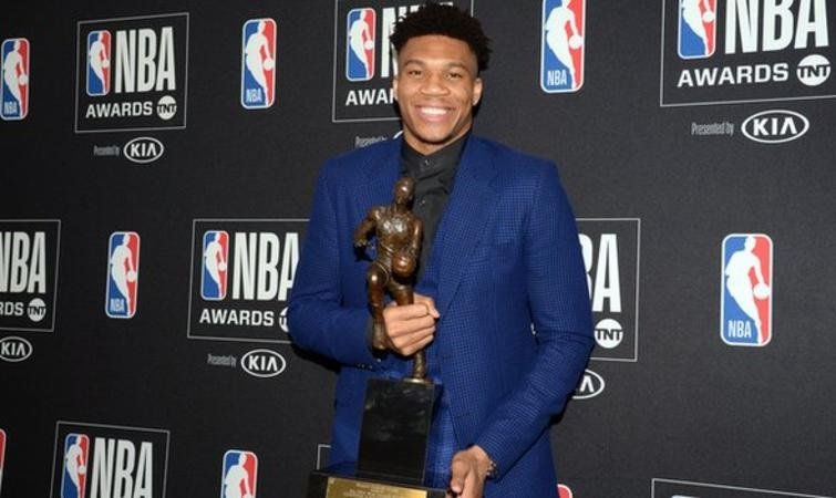 Giannis Antetokounmpo received 78 of the 101 possible first-place votes