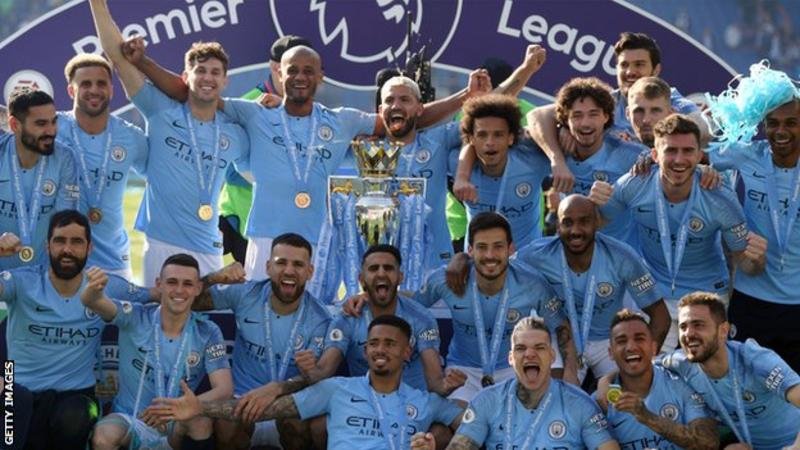 Manchester City won the Premier League for the second term in a row