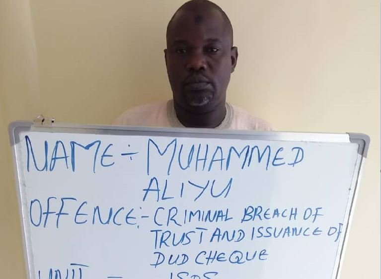 Mohammed Aliyu issued a dud cheque and was jailed two year