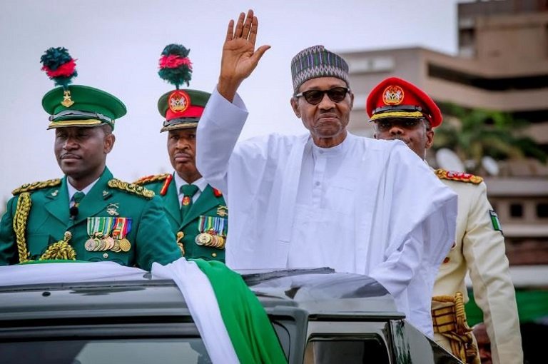 President Muhammadu Buhari and Vice President Yemi Osinbajo have graced the maiden June 12 Democracy Day celebration at Eagles Square in Abuja corruption