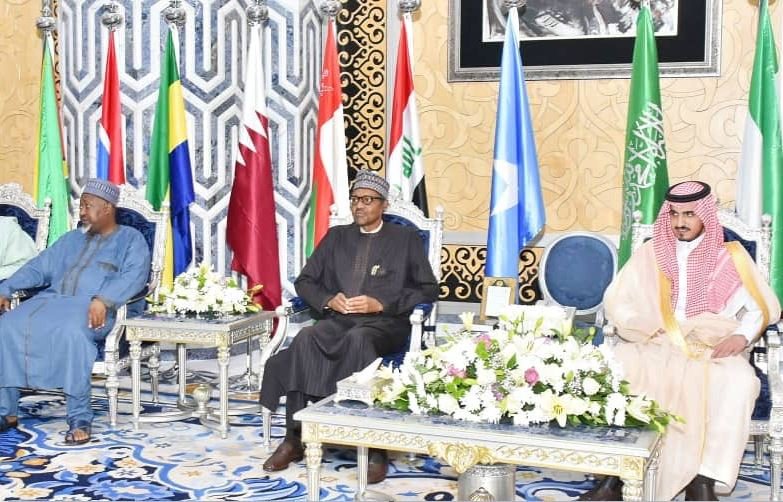 President Muhammadu Buhari in Saudi Arabia for the OIC summit