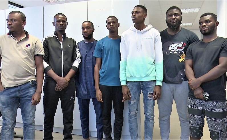 Some of the internet fraudsters arrested by the EFCC across Nigeria