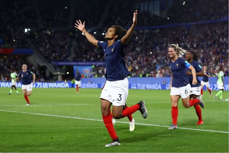Wendie Renard was saved by VAR after she lost her first spot kick