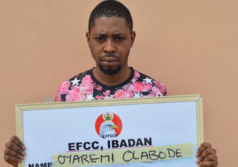 An Ibadan Poly Insurance graduate Oyeremi Olabode arrested for internet fraud