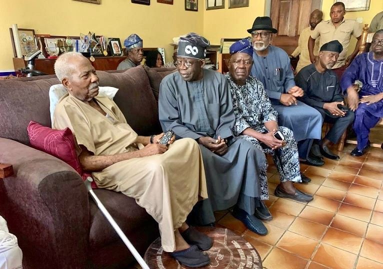 Asiwaju Bola Tinubu paid a condolence visit to Pa Reuben Fasoranti